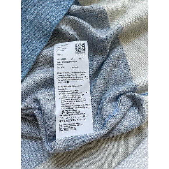 BOSS Feyah Ombré Virgin Wool Knit Top Sz XXL New - Picture 8 of 9